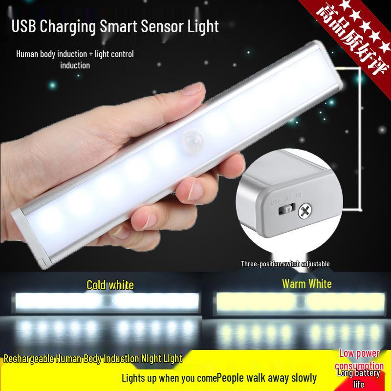 Rechargeable 10 LED Motion Sensor Wardrobe & Corridor Night Light