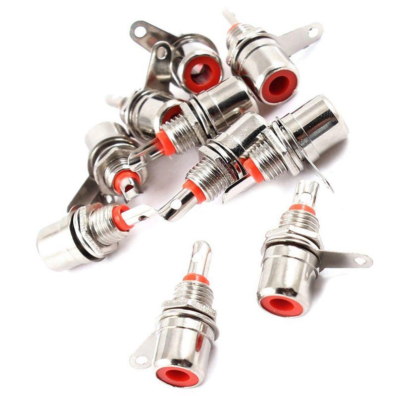 A84X-RCA Phono Chassis Panel Mount RCA Female Connector Socket 40 Pcs