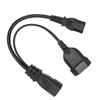 IEC320 C14 to IEC320 C13 and  Power Cord Professional Y Splitter Power Plug Cord 12.6in 10A
