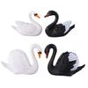 4Pcs Lightweight Miniature Statues Realistic Looking Practical Swan Figurines Fairy Garden Landscape Ornaments