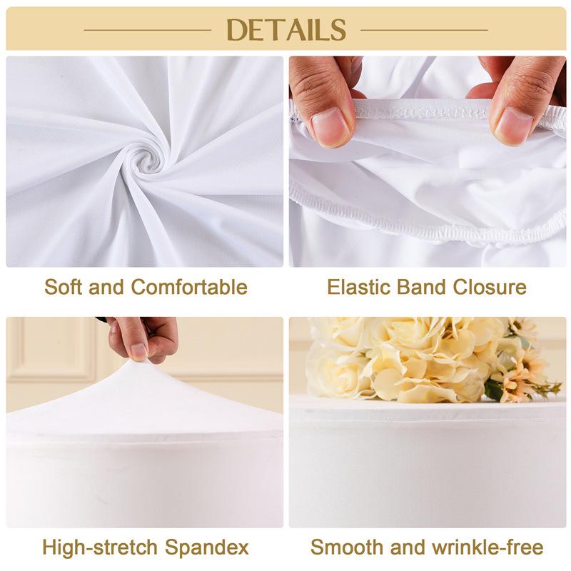 3Pcs Cylinder Plinth Stand Covers Dessert Tables Cloth Pedestal Covers For Wedding Thanksgiving Birthday Party Decoration