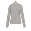 American Girl V-Neck College Style Slim Cable Knit Sweater