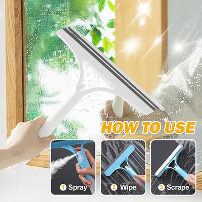 Mini-Fensterwischer 3 in 1 Multifunktions-Glas-Spiegel Mikrofaser-Schrubber Haushalts-Auto-Reinigungswerkzeuge