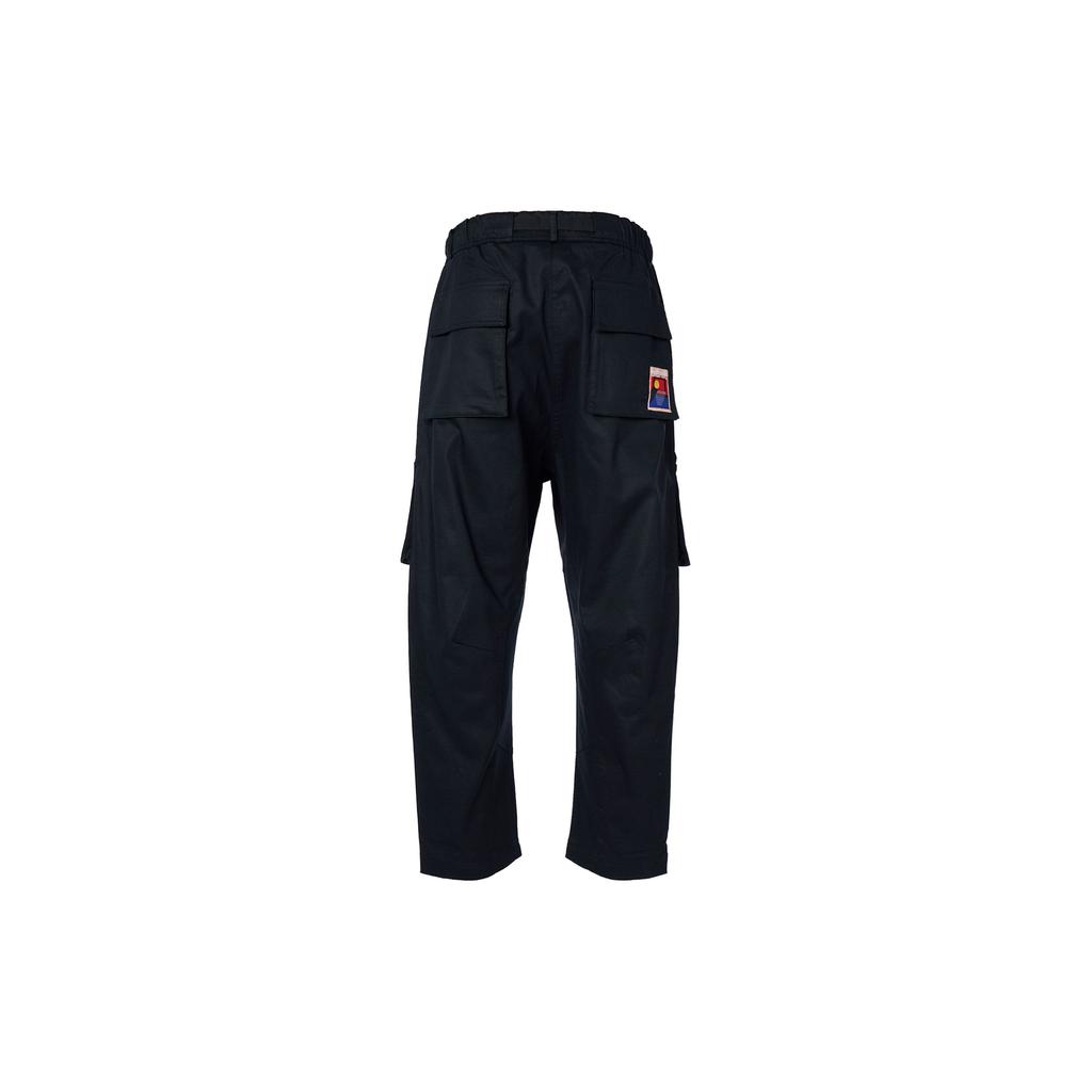 Li Ning Bad Five Letter Print Loose Multi-Pocket Casual Pants Unisex pants Black AKXQ127-1
