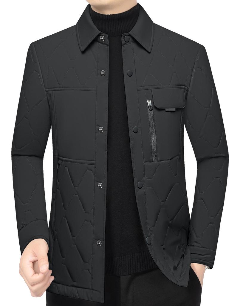 Modische Warme Baumwolljacke für Herren 2025 Winter Mittleres Alter - Leichter, Vielseitiger Business Casual Mantel