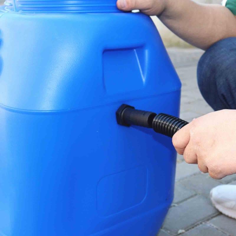 Garden Water Conservation Connector Set 1 Inch Robusts Barrels Fittings with 100cm Hose for Sustainable Rain Collection