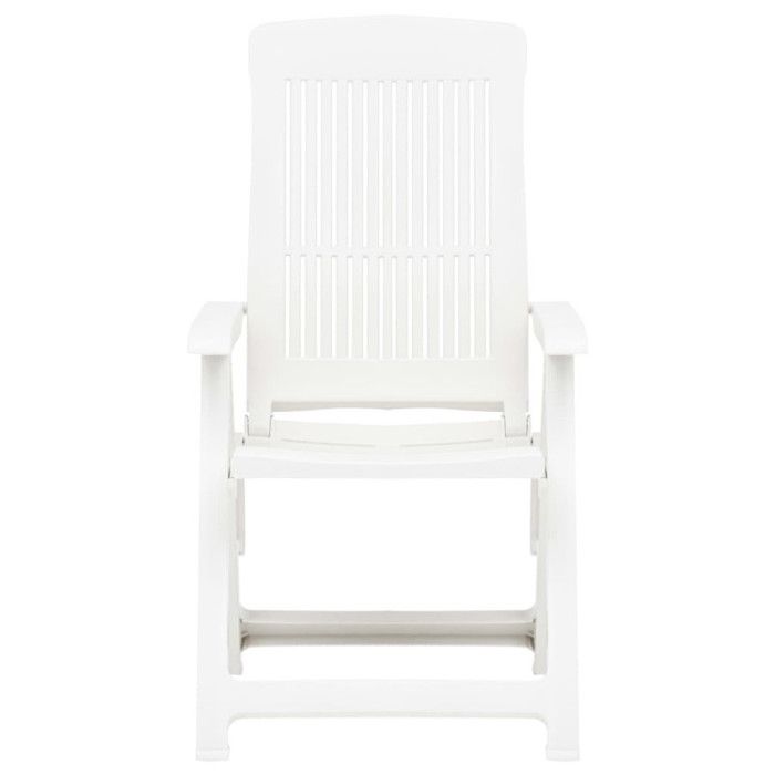 VidaXL Hvilestoler for hagen 2 stk Plast Hvit