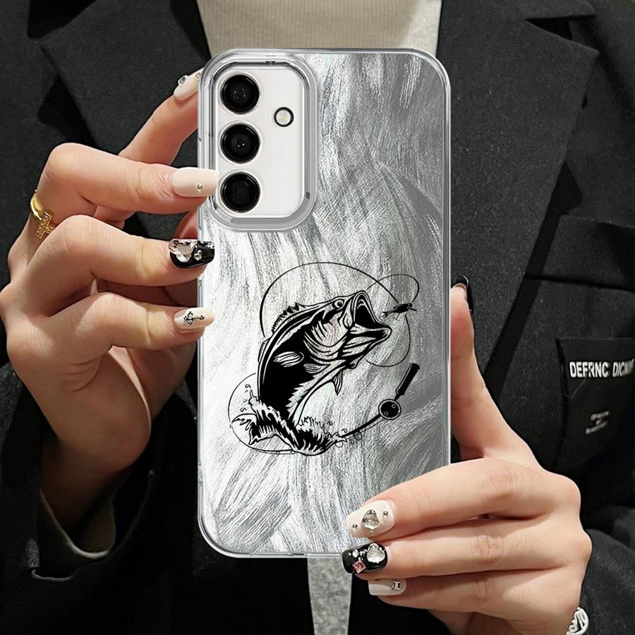 

Phone Case for Samsung Galaxy A51 A52 A33 A34 A55 A24 A21s A23 A26 A13 A14 A35 A36 A15 A16 Soft Cover Line Fishing Man Galaxy A13 5G
