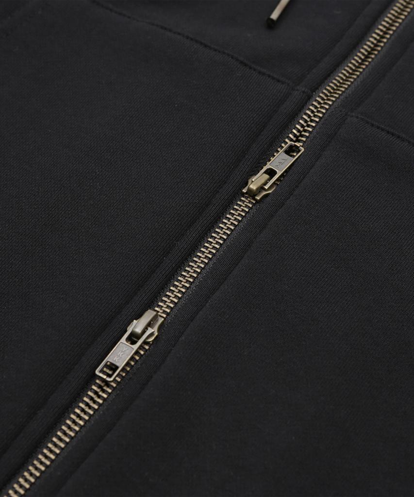 Haveoffduty Bio-Washed Easy Zip-Up Hoodie (Black)