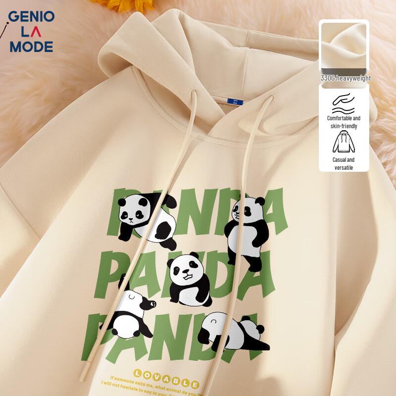 

GENIOLAMODE Men s Trendy Loose Fit Hooded Sweatshirt L