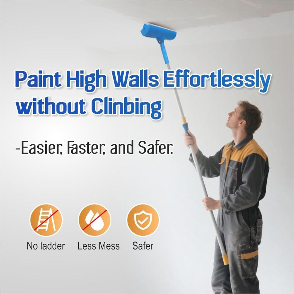 Ceiling Paint Roller No Drip Painting Tool Adjustable Shield Painting Tool For Home Kitchen Bathroom Living Room Garage Interior