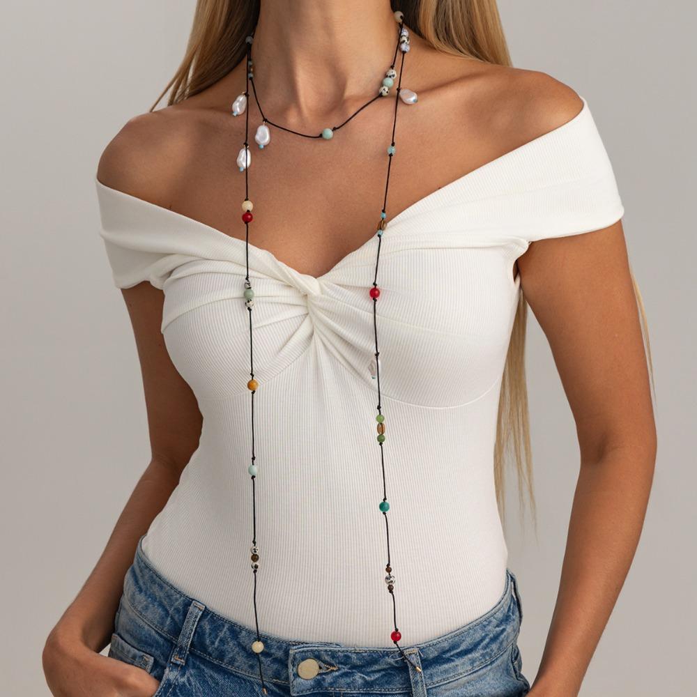 Personalized Retro Ethnic Stone Necklace - Multi Functional Necklace and Belt, Women's Multi Functional Elegant Accessory