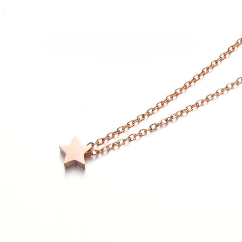 Goldene Kleine Stern Halskette Für Frauen Zierlich Einzelner Stern Anhänger Edelstahl Halskette Minimalistisch Himmlischer Schmuck Geschenk
