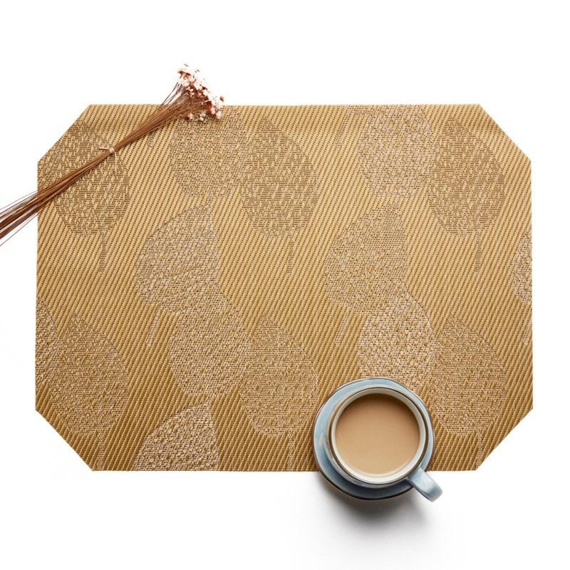 Pack of 4pcs Table Placemats PVC Table Mats Heat Insulated Pad Dinner Table Decor Japanese Style Mats 40x30cm