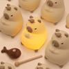 Cute Cartoon Capybara Silicone Night Light USB Rechargeable Timing Dimming Sleep Night Lamp for Children's Room Decor