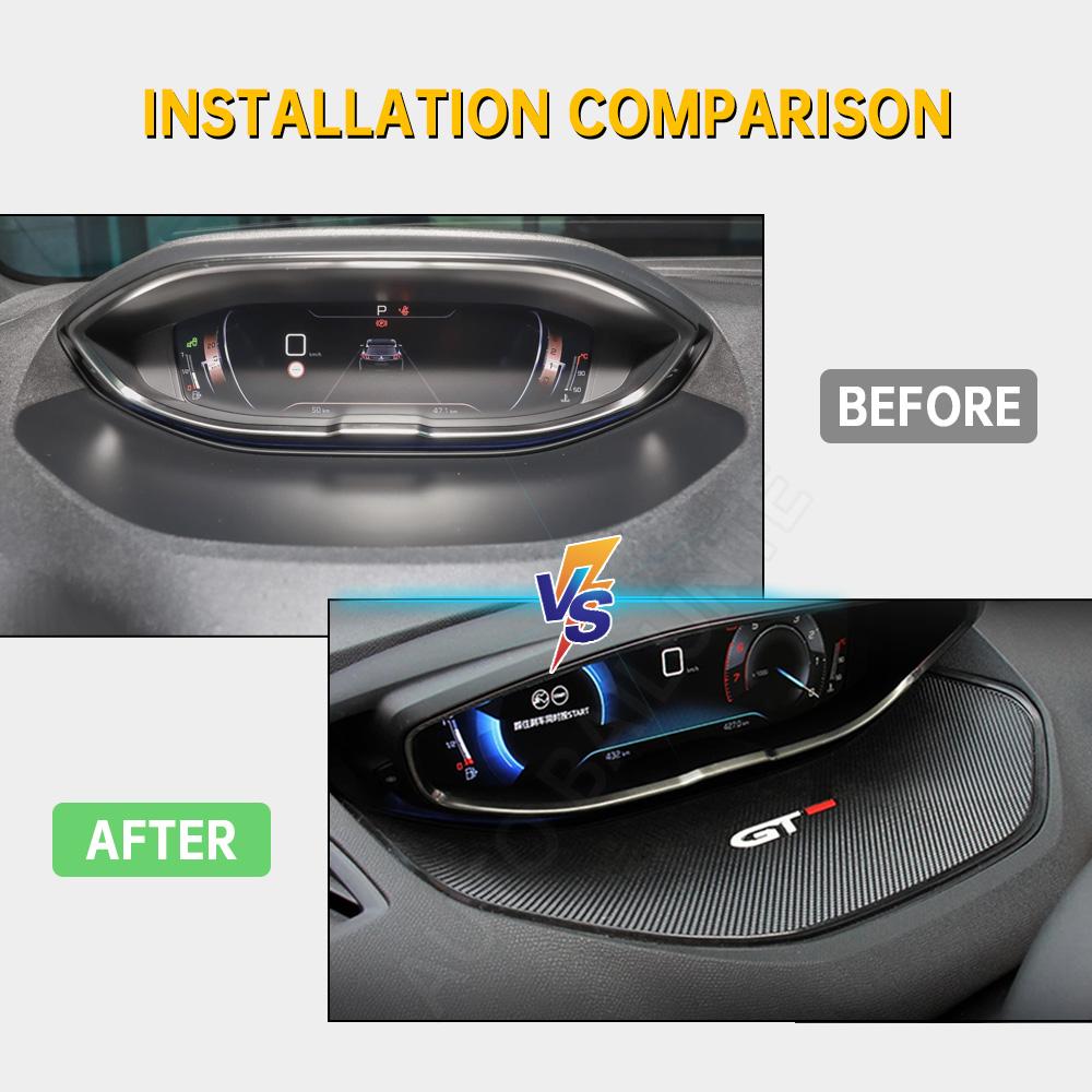 Per Peugeot 3008 4008 5008 GT 2016-2020 2025 2025 2025 Auto Ibrida Cruscotto Adesivo Pad Antiscivolo in Gomma Accessori Interni