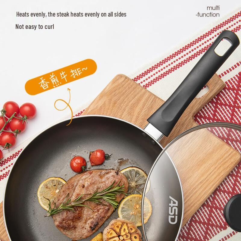 Aishida 28cm Non-Stick Aluminum Alloy Frying Pan with Lid