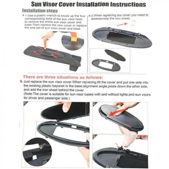 Pair For Porsche 996/997-911, 986/987 Boxster,Cayman Sun Visor Mirror Cover New