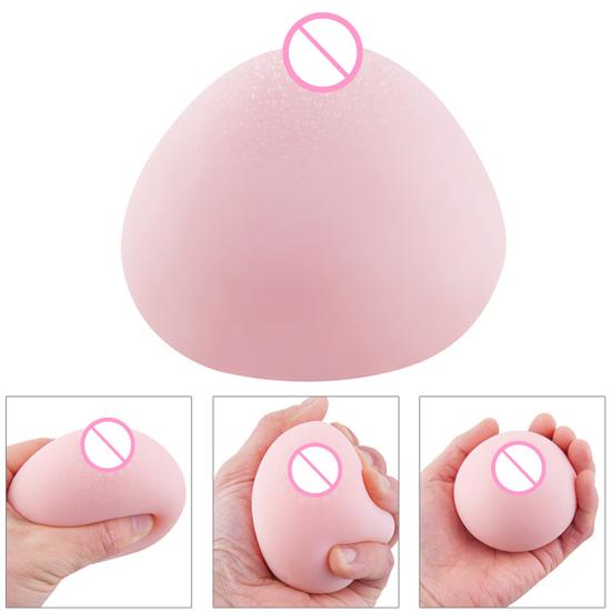 Artificial Single Fake Breast Hole False Boob Male Masturbation Ball Sex Toy