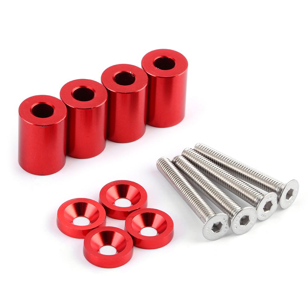 Aluminum Alloy Bonnet Raisers Hood Vent Spacers Screws Kit Modified Parts for Racing Car