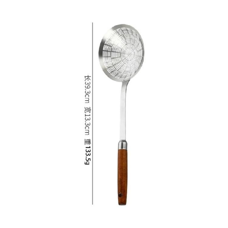 Praktisk skimslev stål sil för avrinning och fritering köksredskap