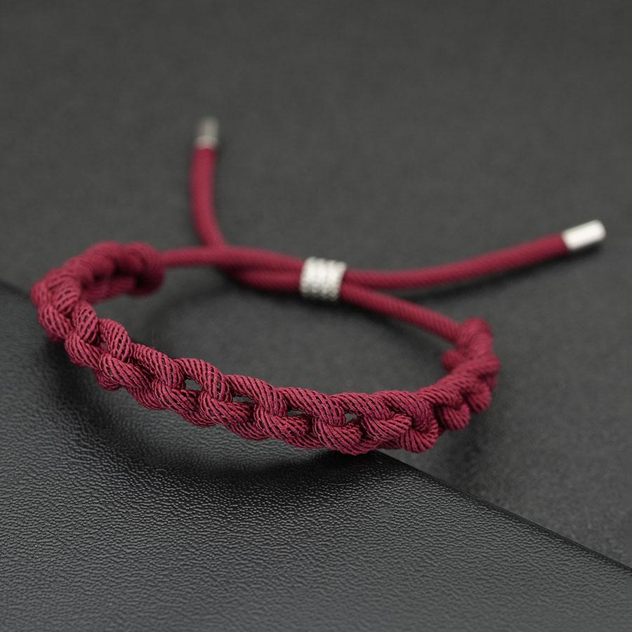 Noter Jedinečný pletený náramek z jednoho vlákna Nastavitelný Unisex Vybraná šňůrka třídy A 3 mm 6 barevných variant Párové náramky na zápěstí