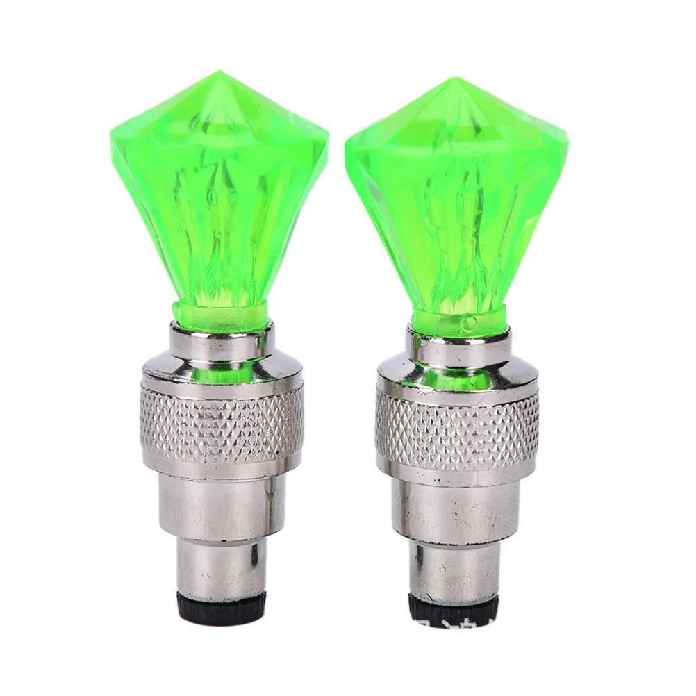 2Pcs Bicycle Valve Light LED Bike Wheel Light Tire Valve Cap Neon Lamp Waterproof Tyre Wheel Valve Caps Auto Accessories