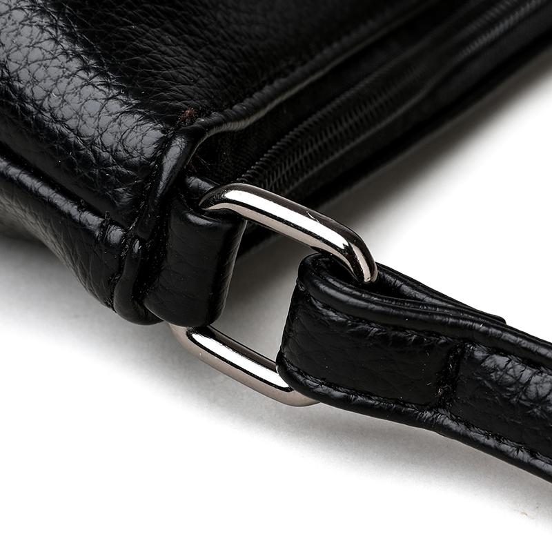 Women's Black Textured Leather Bucket Bag Adjustable Crossbody Bag