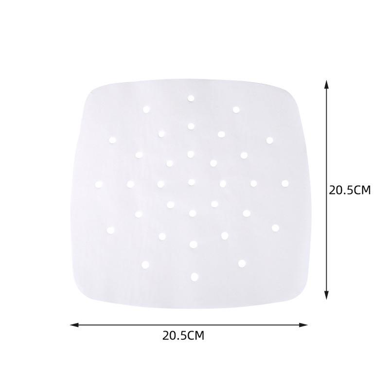 Square Oil-Absorbing Air Fryer Paper with Holes for Baking, Oven, and Steaming
