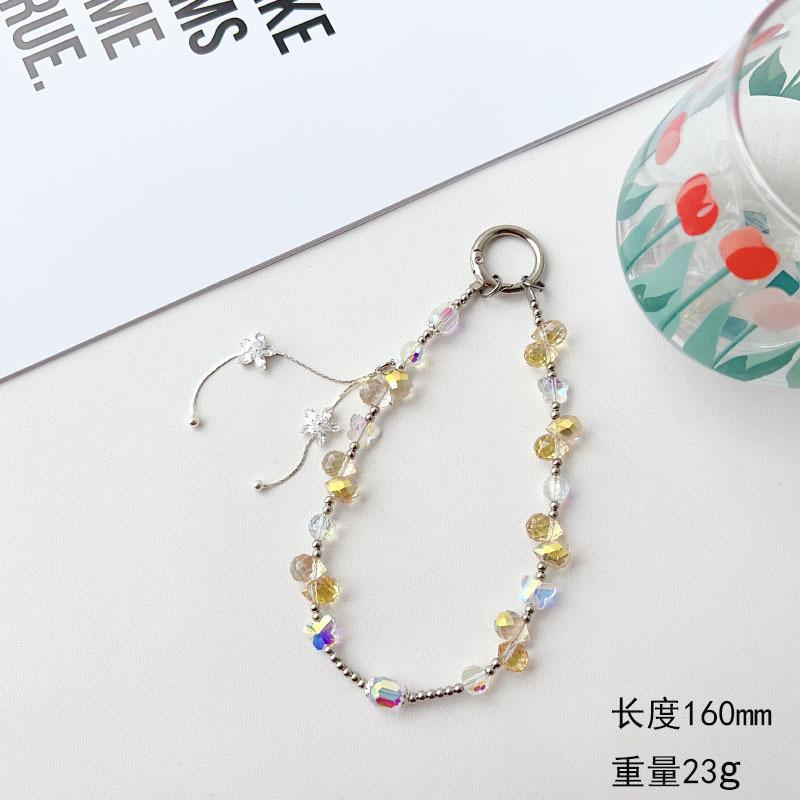 Light Luxury High-End Water Drop Crystal Phone Chain Tassel Pendant Bag Decoration Accessories Keychain Pendant Jewelry