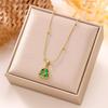 Triangle Gem Titanium Steel Necklace - Light Luxury 18K Gold, Non-fading High-end Jewelry