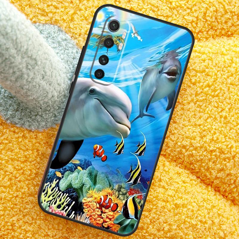 Cute Dolphin Ocean Case For Xiaomi 17 Pro Max 13 14 15 Ultra 13T 14T 15T Cover For POCO X7 X5 X6 F5 F6 F7 F8 Pro