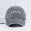 Moon Embroidered Washable Baseball Cap Lightweight, Breathable, Adjustable Minimalist and Stylish Unisex Daily Commute & Camping