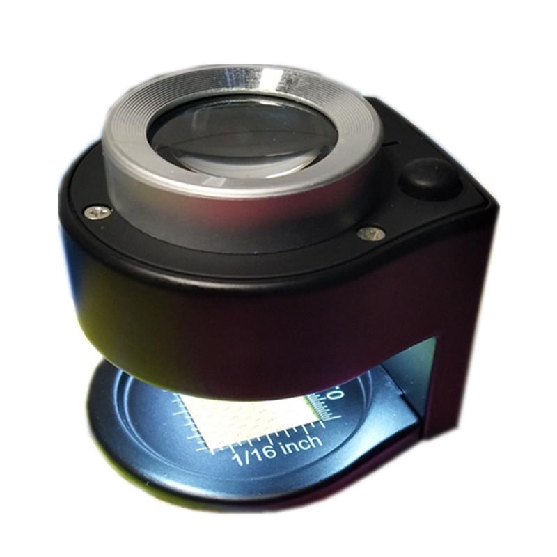30x Textile Magnifier: High-Def Loupe with UV Light for Fabric Thread Count & Currency Check