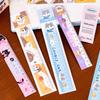 Cute Cat Magnetic Bookmark Ruler Reading Gift Pagination Mark Stationery Reading Book Clip School Office Supplies