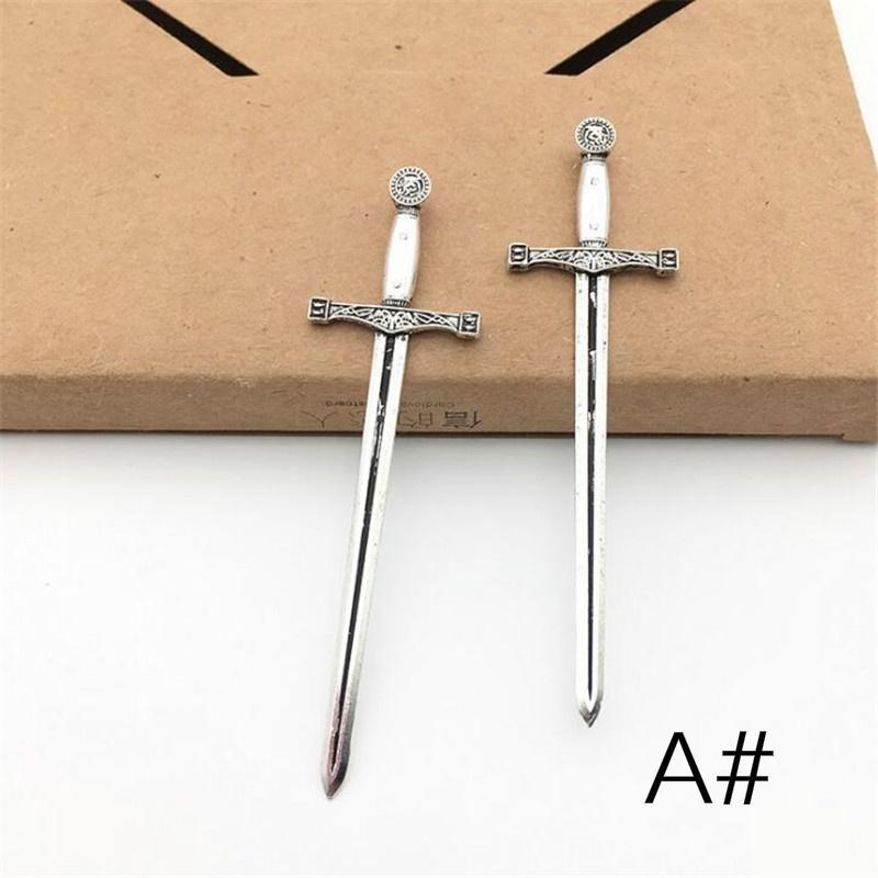 10PCS/Bag Vintage Metal Knife Sword Fencing Charms DIY Fashion Accessories Pendant Charms for Jewelry Making Earrings Bracelet.