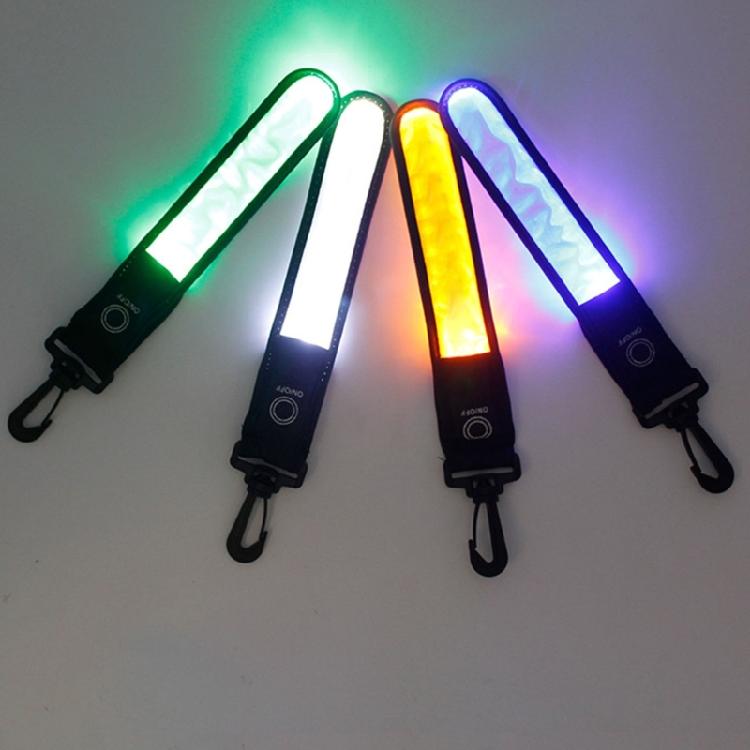 Weather Resistant Reflective LED Light Up Backpacks Hanging Pendant with Clip for Cycling Jogging Pet Accessories