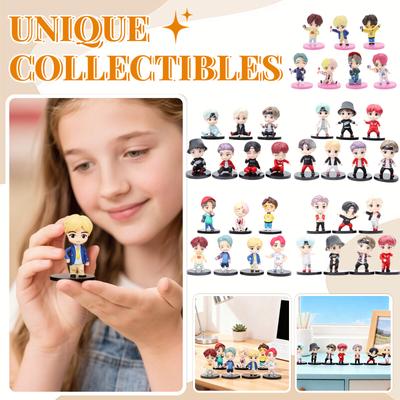 Figure Set, 7PCS 8cm PVC Idol Dolls, Cute Collectible Figurines For Fans, Desktop Decoration & Gift