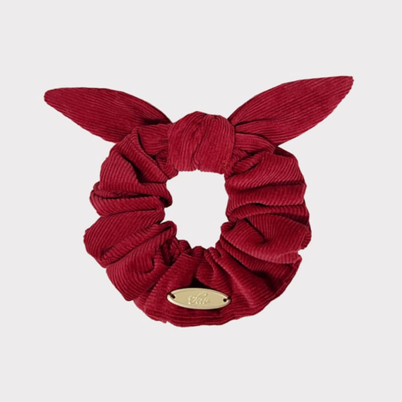 

TAV Резинка для волос с завязкой - Вельвет Красный Red