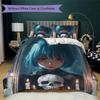 Dark-style girl Pattern Bedding,Quilt Set Quilt Cover Pillowcase Home Birthday Gift (1*duvet cover+2*pillowcase,without core)XSJT0917225