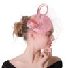 Ladies Linen Hat New Top Hat Feather Shape Bridal Top Hat Wedding Banquet Linen Yarn
