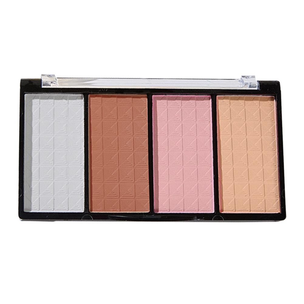 4 Color Contour Makeup Palette Blusher Plate Highlight Powder Bronzer Powder Shadow Kit Nose U8C6