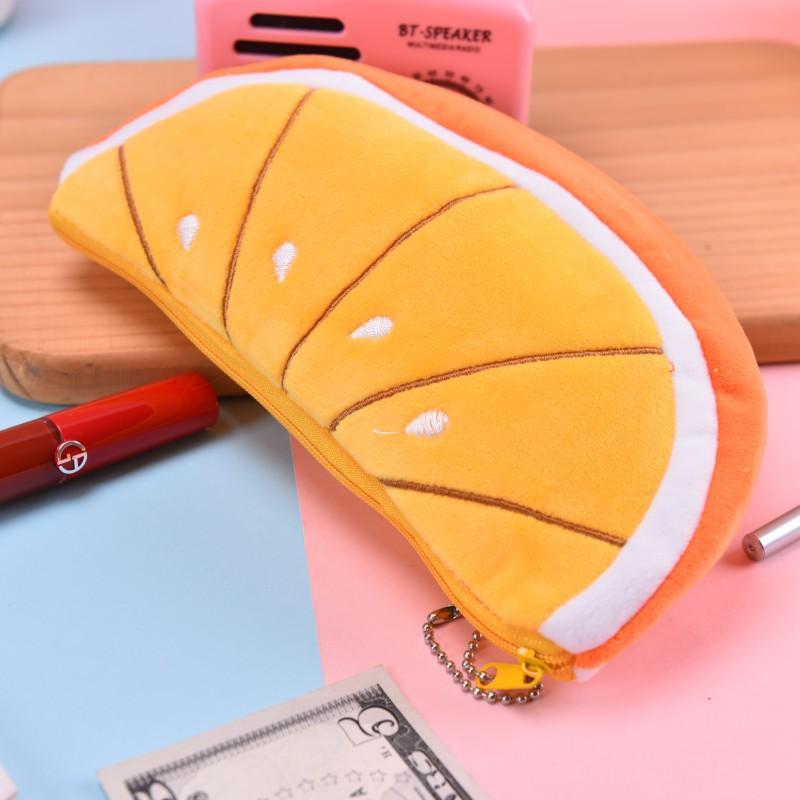 

Cute Watermelon Wallet Zipper Fruit Shape Coin Purse Small Storage Bag For Women оранжевый