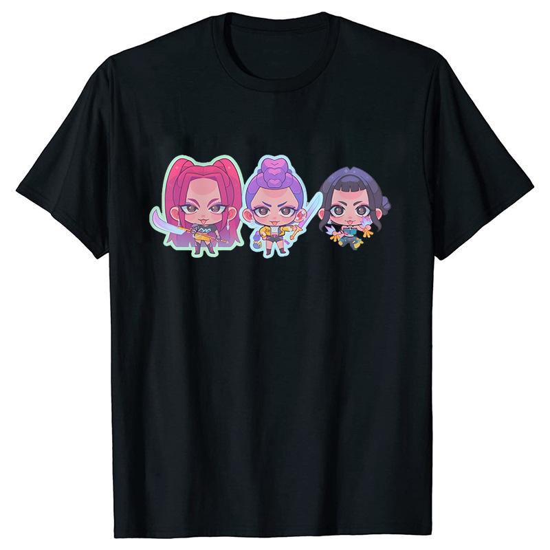 Kpop Huntrx Men's And Women's Short Sleeve T-shirt Unisex Tee Graphic Short Sleeve Shirt Unisex Men Women All-season