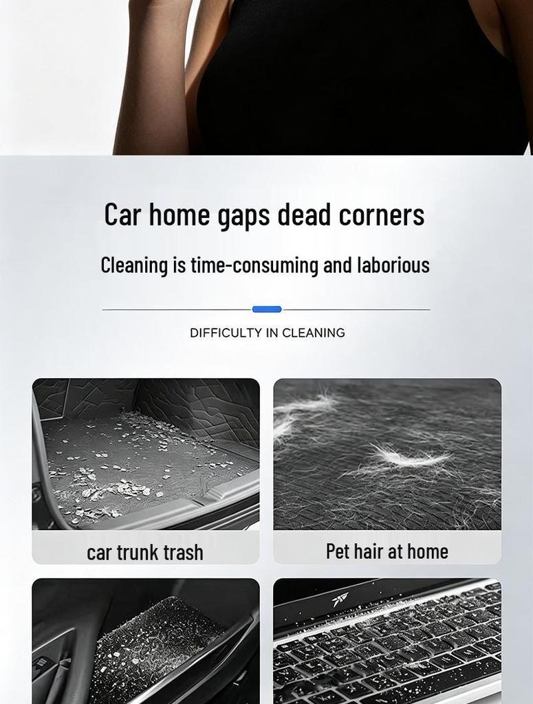 Wireless Mini Handheld Car Vacuum Cleaner with Mite Removal and Charging Capability
