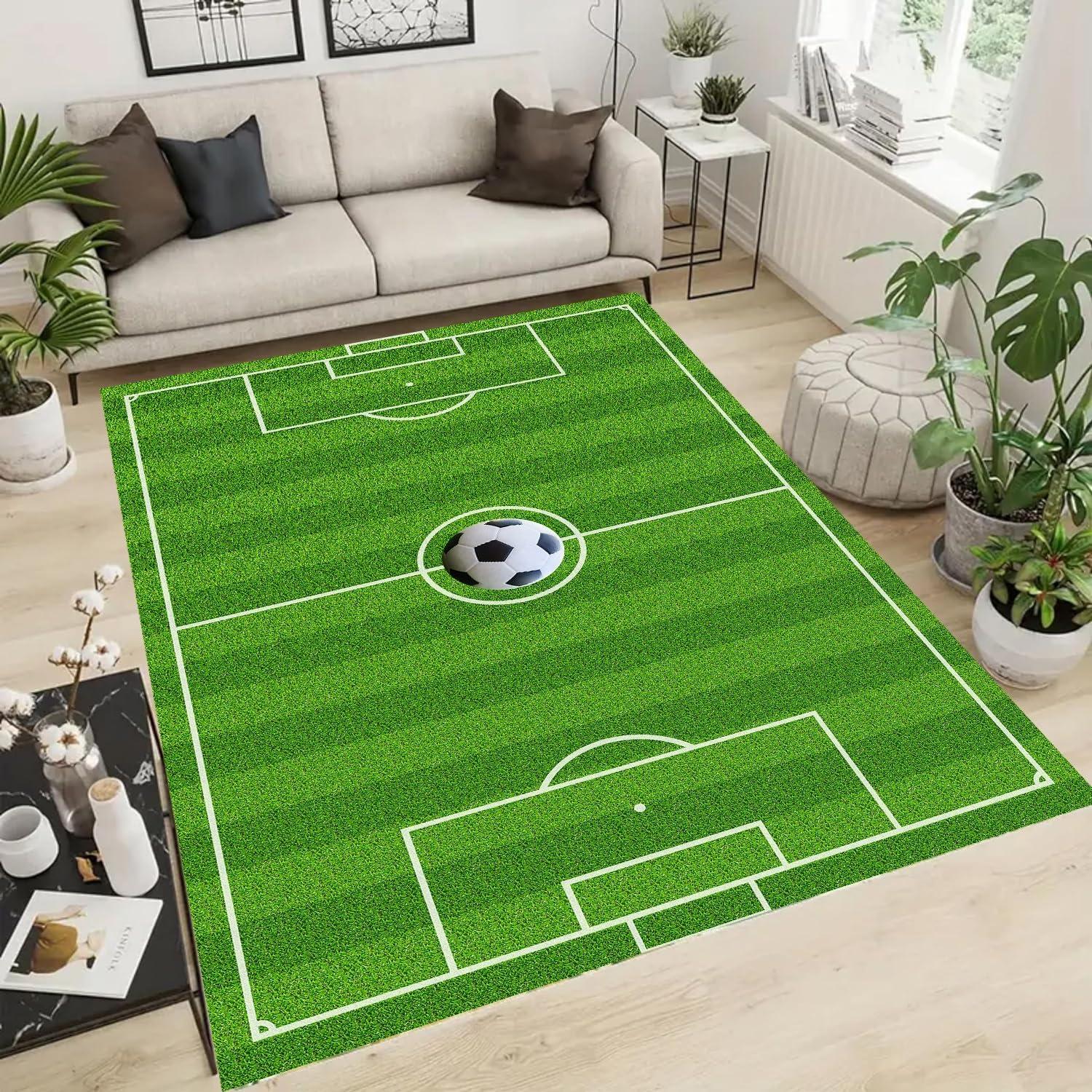 

Non Slip Rugby Area Rug Football Room Rug American Football Field Rug Soft Boys Room Rug Game Room Carpet for Kids Rooms 40x60CM
