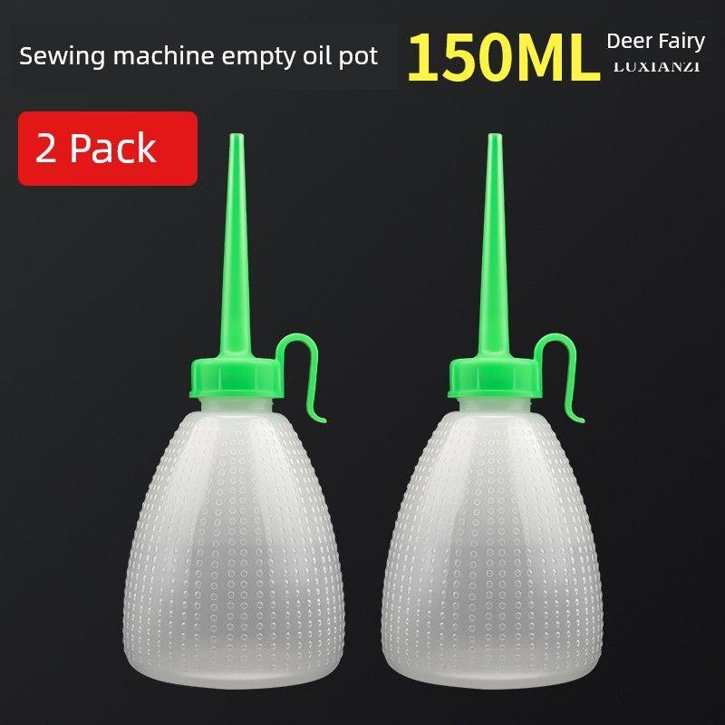 

Sewing Machine Oiler Plastic Narrow Pourer Bottle For Home Long Mouth Lubricating Oil Small Empty Squeezing Bottle Iron Mouth Oil Refueling Tool [Pack of 2] 150ml Pointed Spout Oil Dispensers