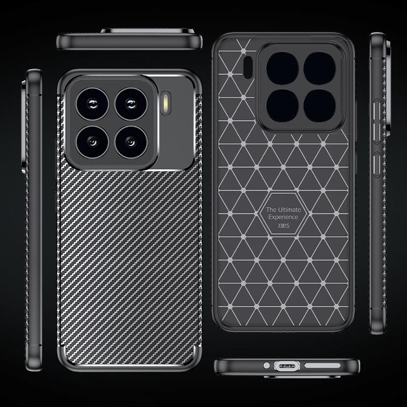 For Xiaomi 15 Case Cover Mi 15 Capas New Silicone Carbon Fiber Shockproof Phone Back Bumper TPU Soft Fundas Xiaomi 15 Xiaomi15