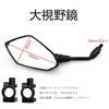 SEMIMO Universal Motorcycle Handlebar Large Field of 10mm Left and Right Carbon Fiber Look Mirrors, View, Positive-Side Threads, Set,