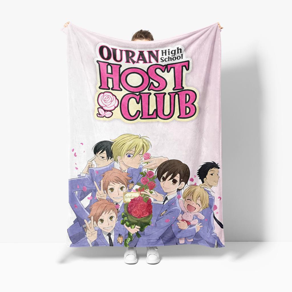Classic Anime Printed Blanket Ouran High School Host Clubs Suitable For Bed Bedroom Sofa Picnic Outdoor BlanketFor Gifts